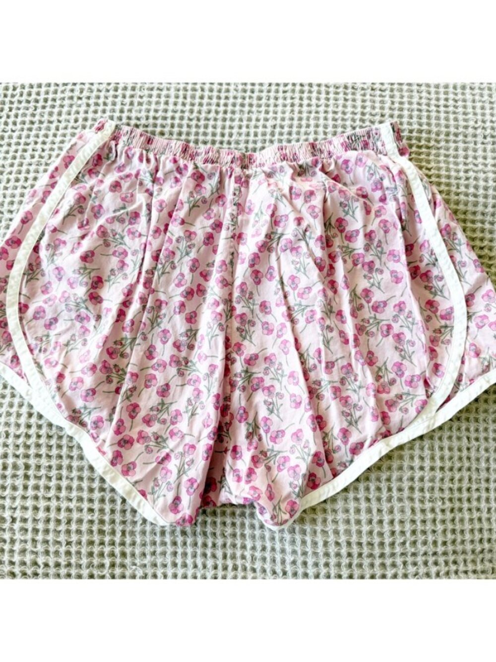 ANN MASHBURN TRACK SHORT Pink Floral Liberty Fabric M - Picture 2 of 4